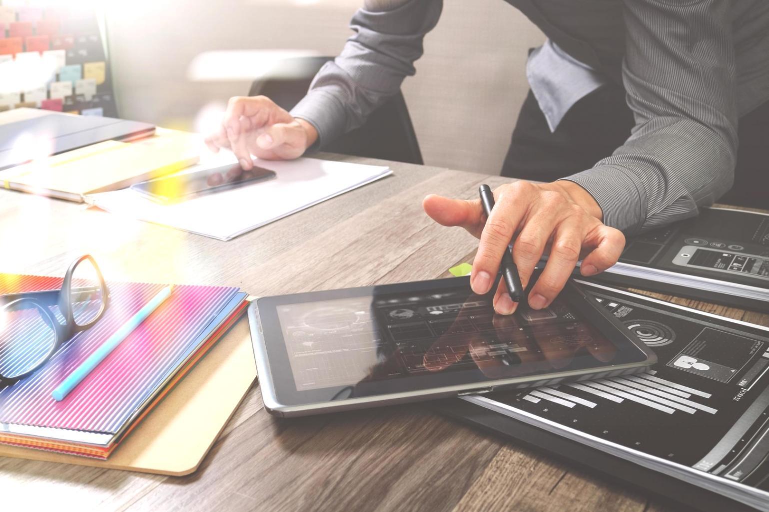 Modern workspace setup with multiple development environments